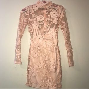 High-Neck Lace Dress